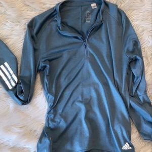 blue adidas pull over